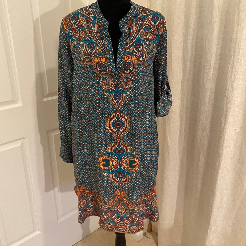 100% Silk Shirt Dress